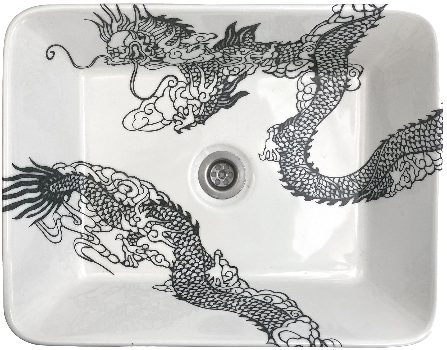 Opbouw wastafel met dragon design van Esther Derkx