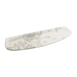 Planchet of badkamerplank wit met een design van een roos door TATTOOtoilet